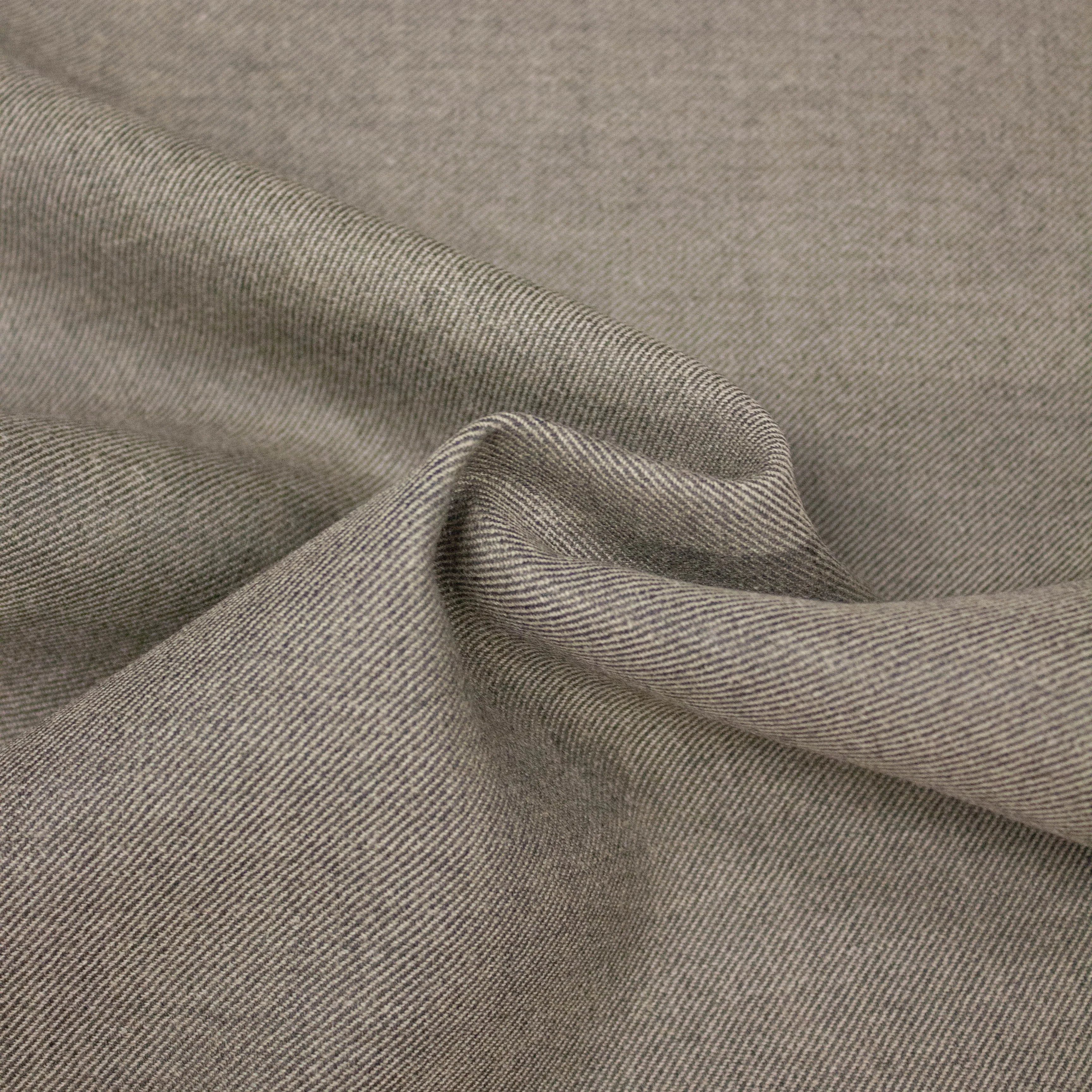 River Taupe Brown Wool Twill