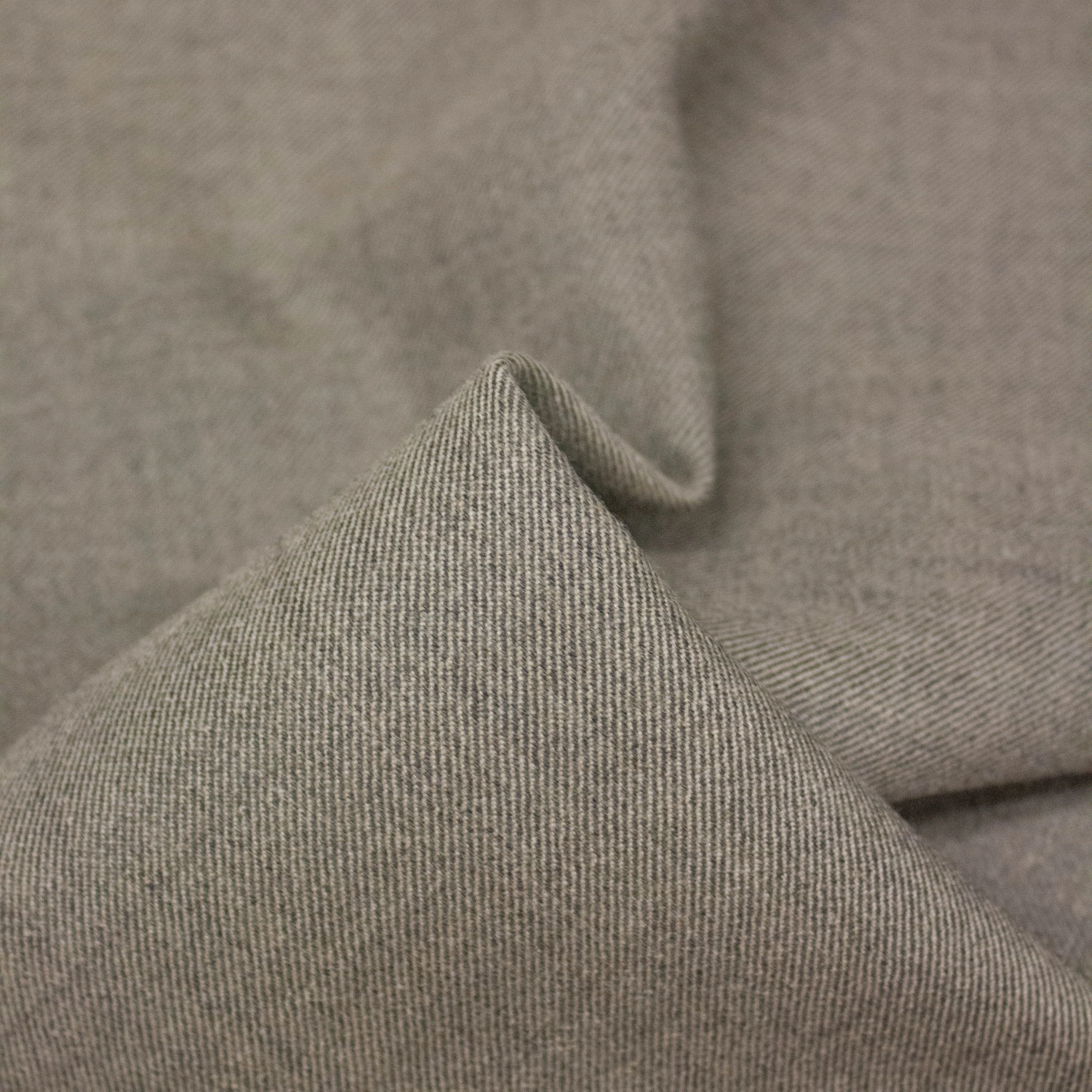 River Taupe Brown Wool Twill