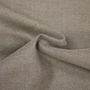 River Taupe Brown Wool Twill